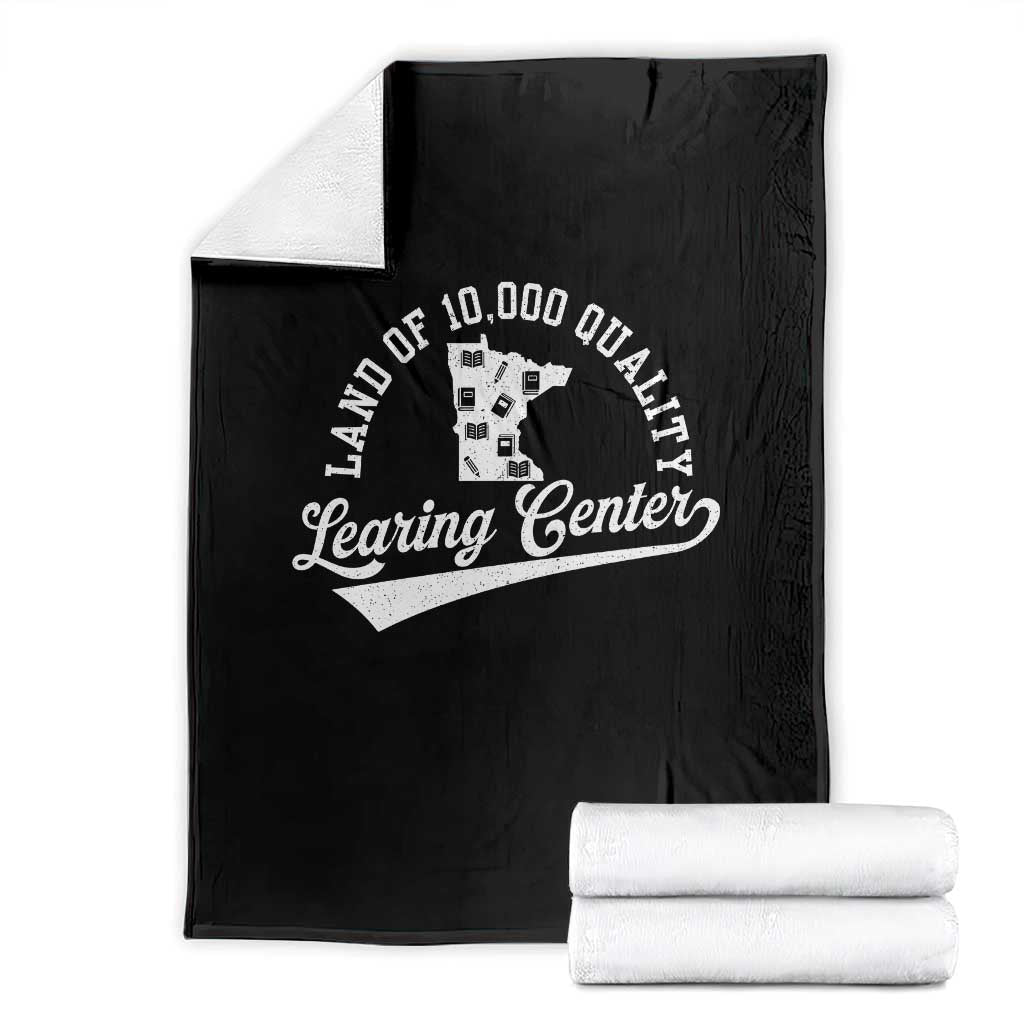 Funny Land Of 10000 Learing Center 2025 Throw Blanket Anti Scam Awareness School Quote - Wonder Print Shop