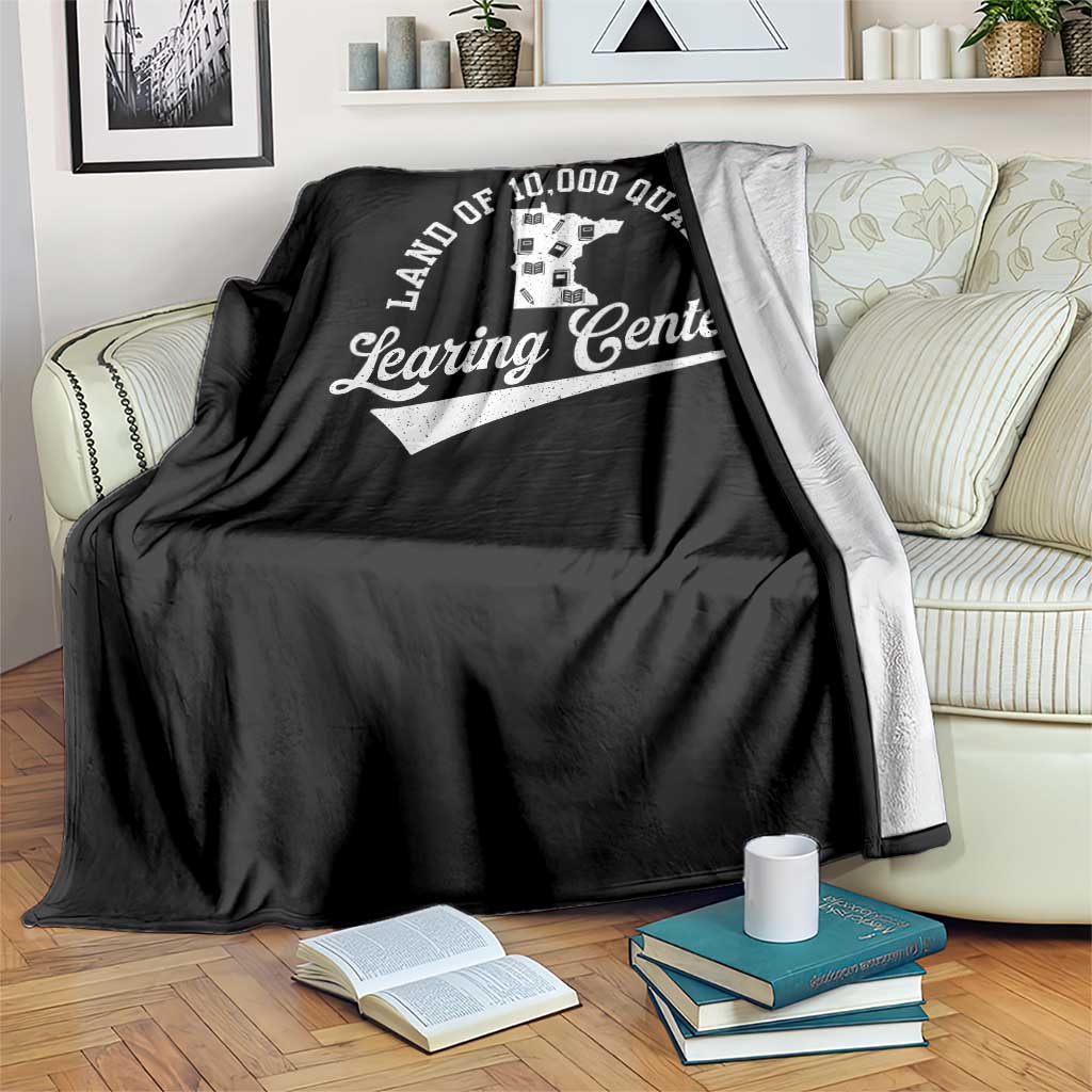 Funny Land Of 10000 Learing Center 2025 Throw Blanket Anti Scam Awareness School Quote - Wonder Print Shop