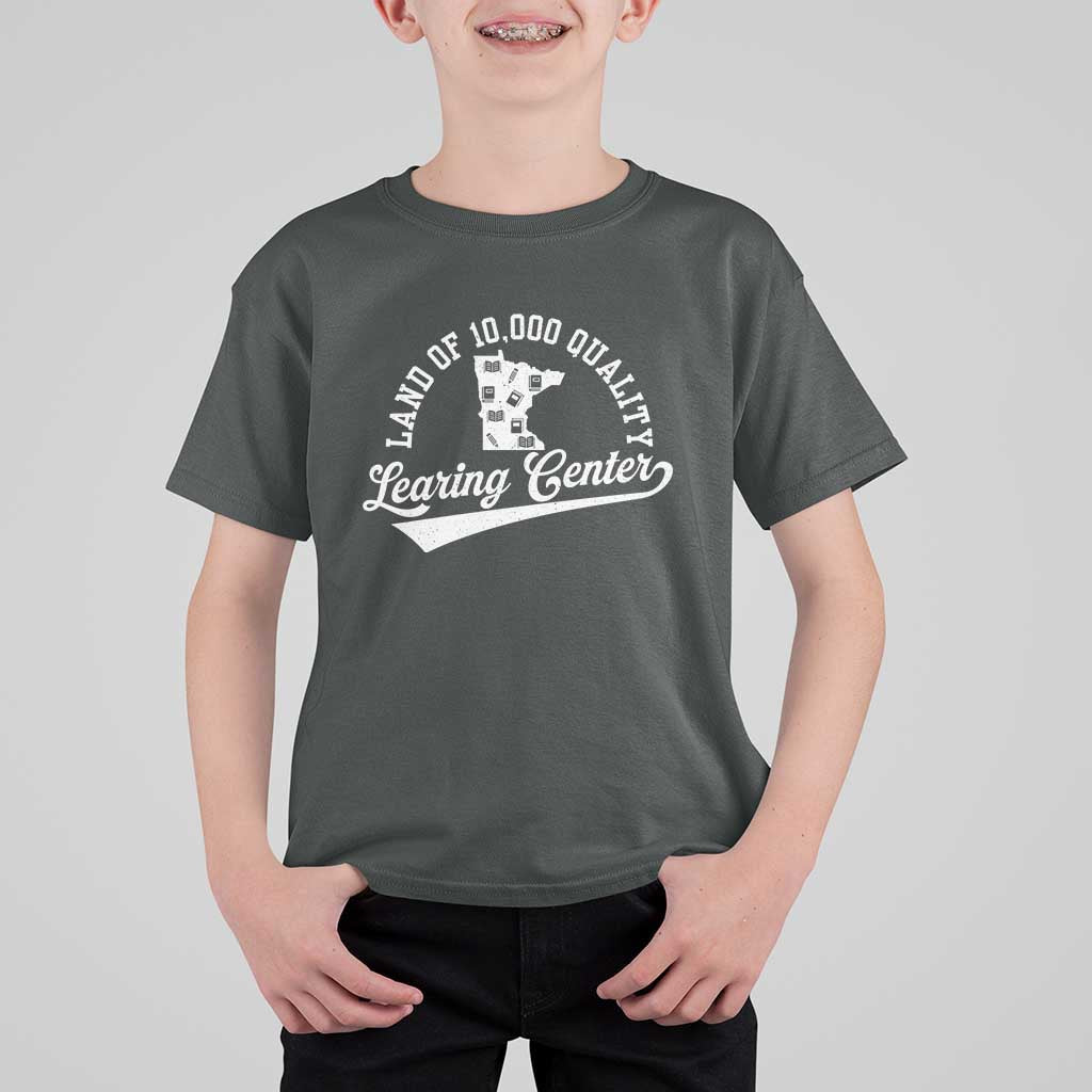Funny Land Of 10000 Learing Center 2025 T Shirt For Kid Anti Scam Awareness School Quote - Wonder Print Shop