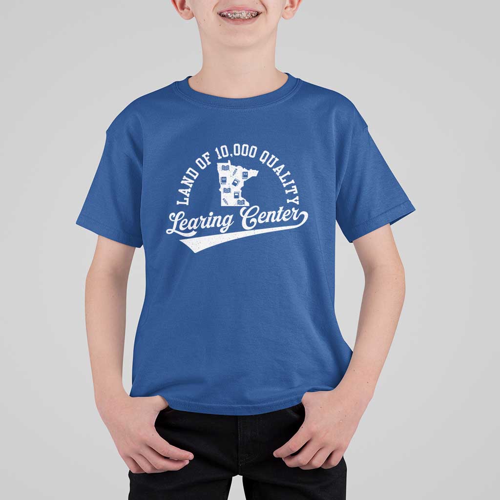 Funny Land Of 10000 Learing Center 2025 T Shirt For Kid Anti Scam Awareness School Quote - Wonder Print Shop