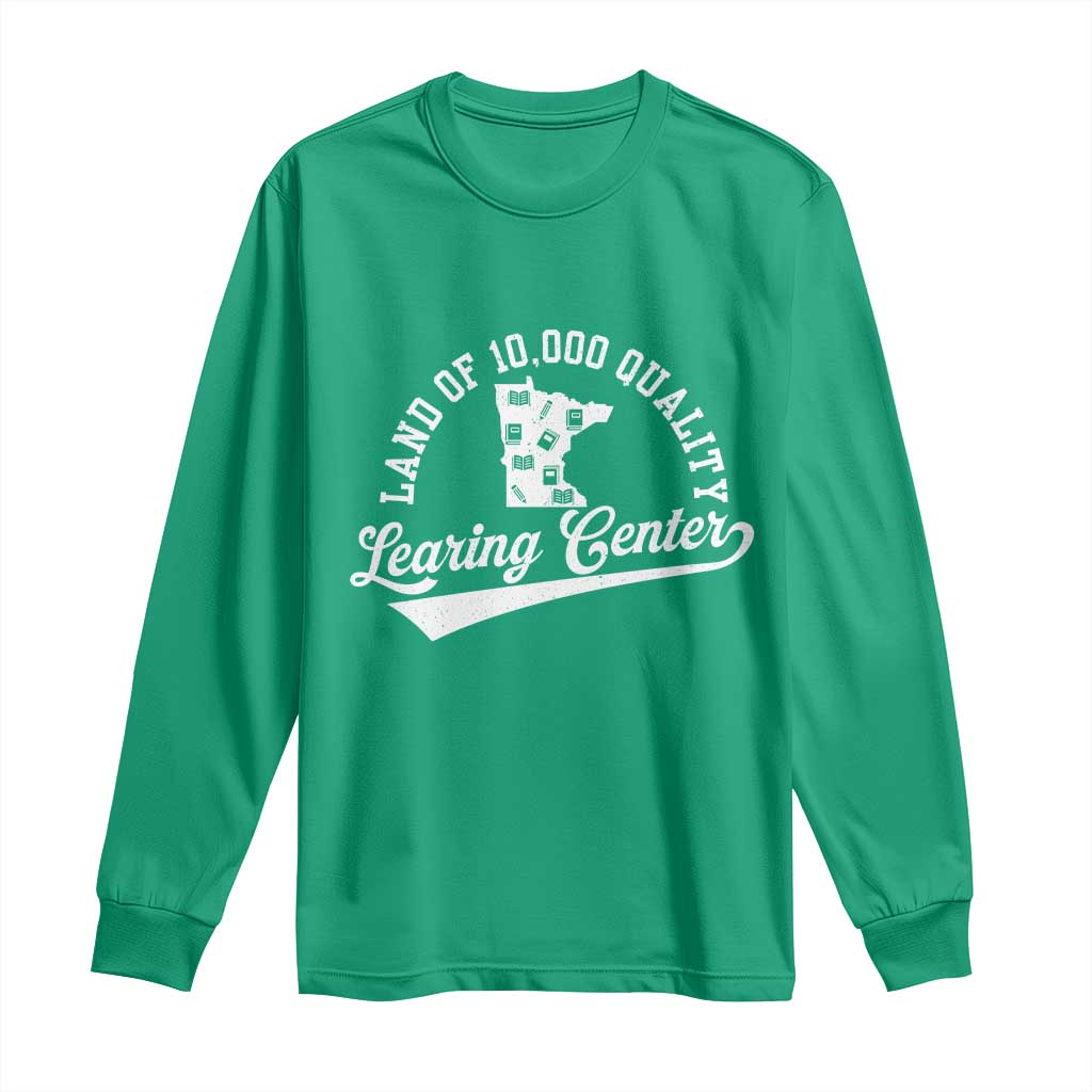 Funny Land Of 10000 Learing Center 2025 Long Sleeve Shirt Anti Scam Awareness School Quote - Wonder Print Shop