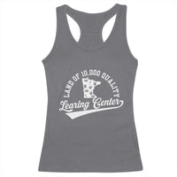 Funny Land Of 10000 Learing Center 2025 Racerback Tank Top Anti Scam Awareness School Quote - Wonder Print Shop