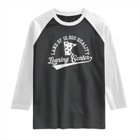 Funny Land Of 10000 Learing Center 2025 Raglan Shirt Anti Scam Awareness School Quote - Wonder Print Shop