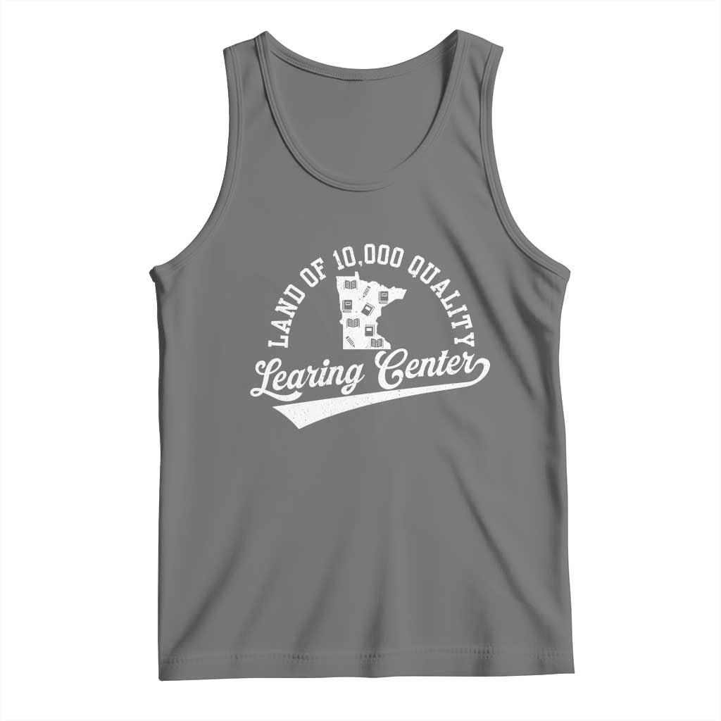 Funny Land Of 10000 Learing Center 2025 Tank Top Anti Scam Awareness School Quote - Wonder Print Shop