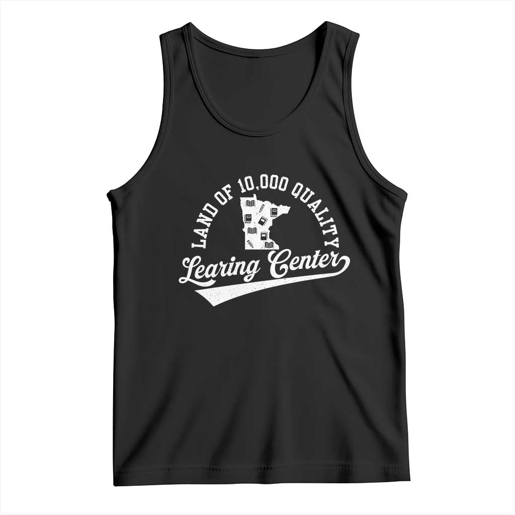 Funny Land Of 10000 Learing Center 2025 Tank Top Anti Scam Awareness School Quote - Wonder Print Shop