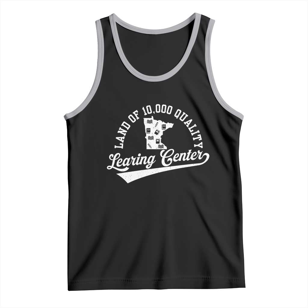 Funny Land Of 10000 Learing Center 2025 Tank Top Anti Scam Awareness School Quote - Wonder Print Shop