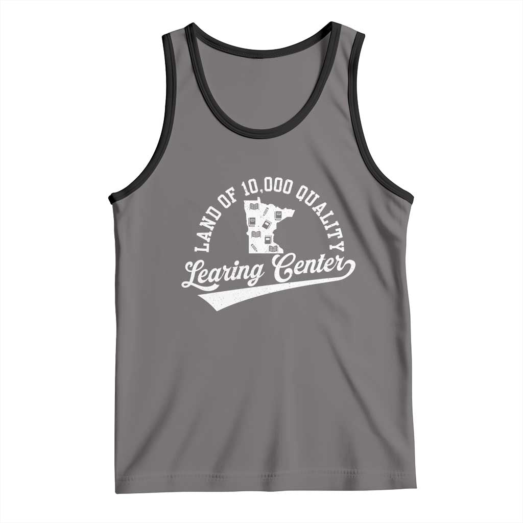 Funny Land Of 10000 Learing Center 2025 Tank Top Anti Scam Awareness School Quote - Wonder Print Shop