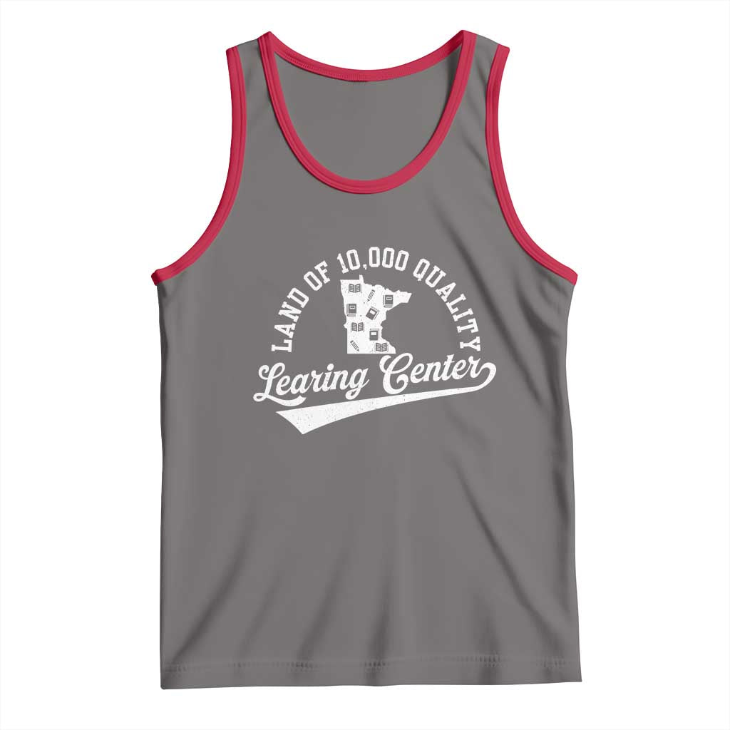 Funny Land Of 10000 Learing Center 2025 Tank Top Anti Scam Awareness School Quote - Wonder Print Shop