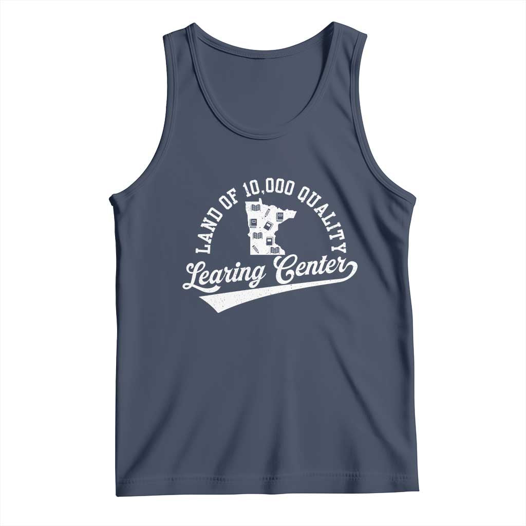 Funny Land Of 10000 Learing Center 2025 Tank Top Anti Scam Awareness School Quote - Wonder Print Shop