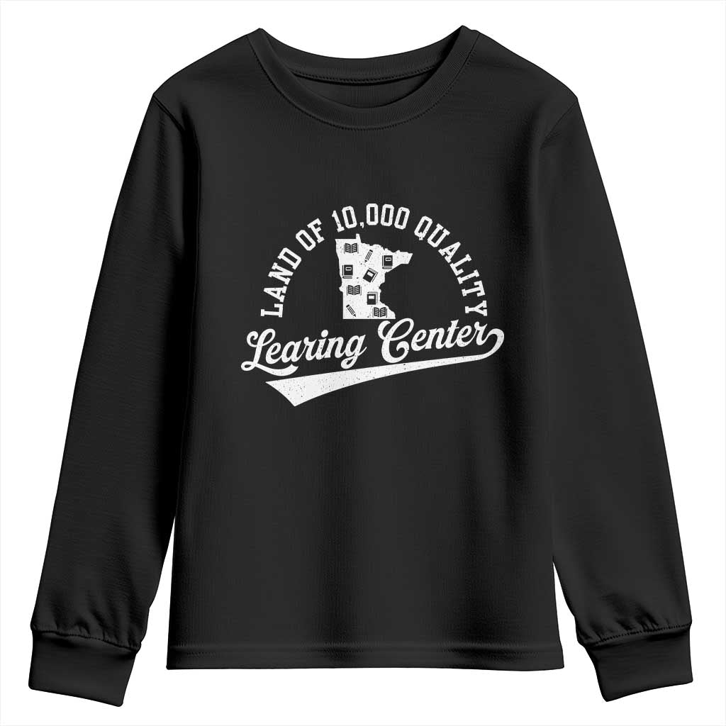 Funny Land Of 10000 Learing Center 2025 Youth Sweatshirt Anti Scam Awareness School Quote - Wonder Print Shop