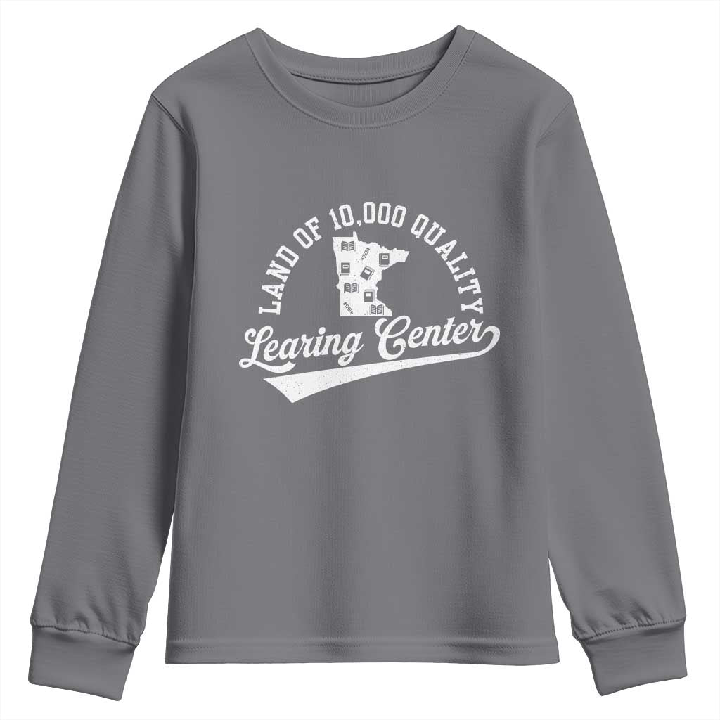 Funny Land Of 10000 Learing Center 2025 Youth Sweatshirt Anti Scam Awareness School Quote - Wonder Print Shop