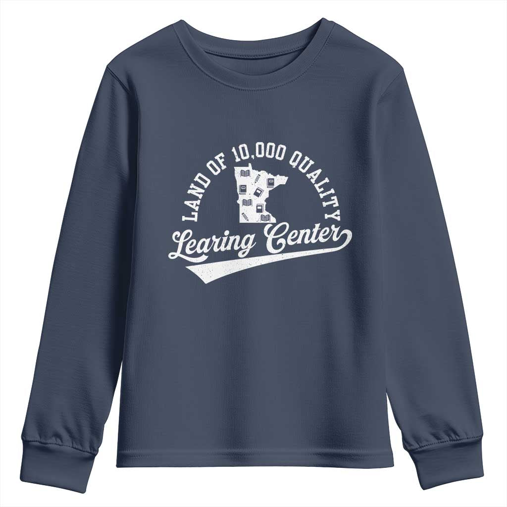Funny Land Of 10000 Learing Center 2025 Youth Sweatshirt Anti Scam Awareness School Quote - Wonder Print Shop