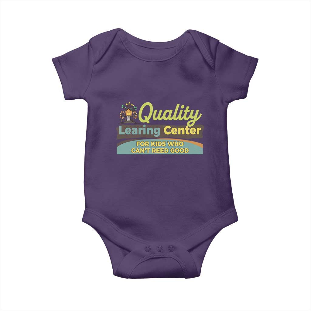 Funny Quality Learing Center For Kids Who Cant Reed Good Baby Onesie Anti Scam Awareness - Wonder Print Shop