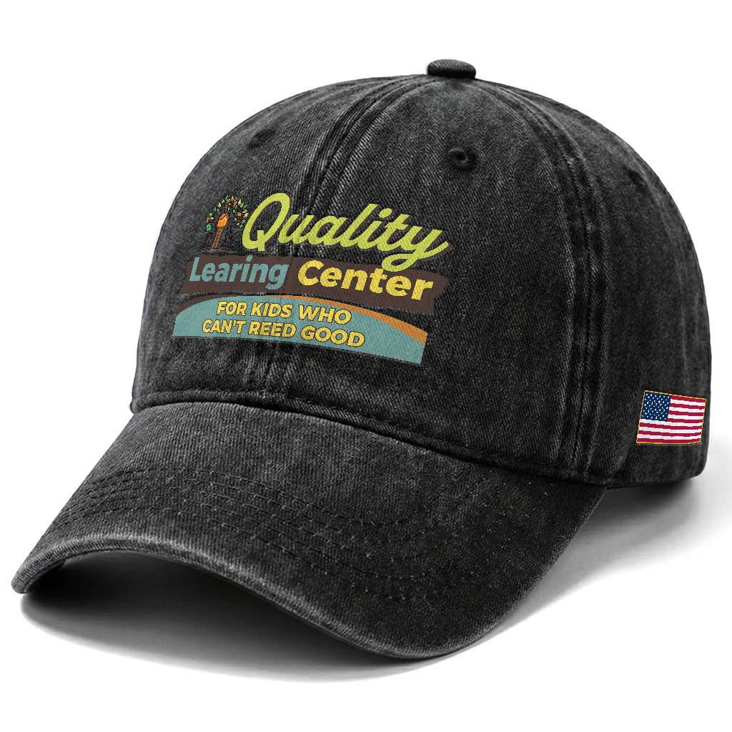 Funny Minnesota Learing Center For Kids Who Cant Reed Good Washed Cotton Baseball Cap Anti Scam Awareness