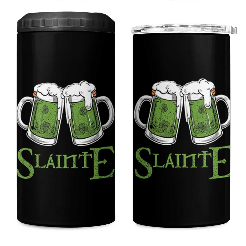 Funny Irish Beer Drinking 4 in 1 Can Cooler Tumbler Slainte St Patrick's Day Shamrock Beer Mugs - Wonder Print Shop