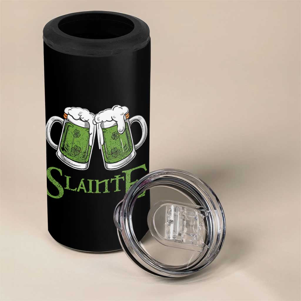 Funny Irish Beer Drinking 4 in 1 Can Cooler Tumbler Slainte St Patrick's Day Shamrock Beer Mugs - Wonder Print Shop