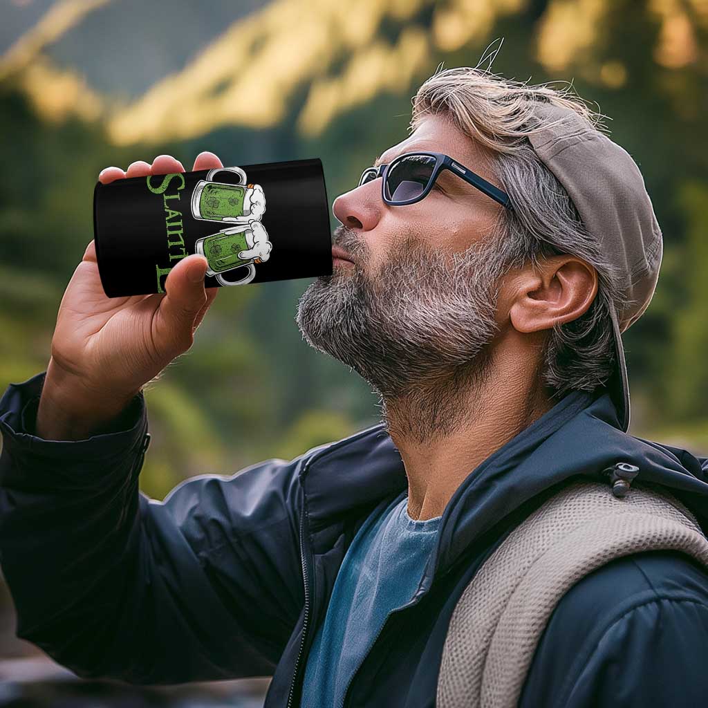 Funny Irish Beer Drinking 4 in 1 Can Cooler Tumbler Slainte St Patrick's Day Shamrock Beer Mugs - Wonder Print Shop