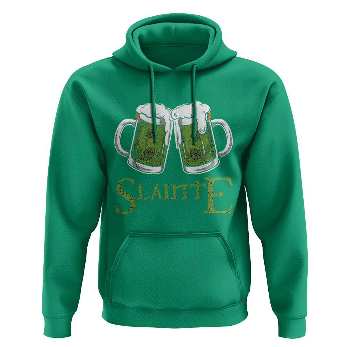 Funny Irish Beer Drinking Hoodie Slainte St Patrick's Day Shamrock Beer Mugs