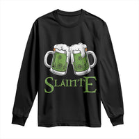 Funny Irish Beer Drinking Long Sleeve Shirt Slainte St Patrick's Day Shamrock Beer Mugs