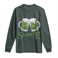 Funny Irish Beer Drinking Long Sleeve Shirt Slainte St Patrick's Day Shamrock Beer Mugs