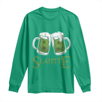 Funny Irish Beer Drinking Long Sleeve Shirt Slainte St Patrick's Day Shamrock Beer Mugs