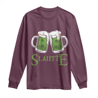 Funny Irish Beer Drinking Long Sleeve Shirt Slainte St Patrick's Day Shamrock Beer Mugs