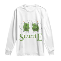 Funny Irish Beer Drinking Long Sleeve Shirt Slainte St Patrick's Day Shamrock Beer Mugs