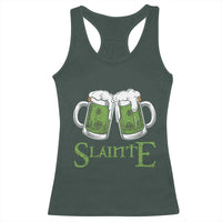 Funny Irish Beer Drinking Racerback Tank Top Slainte St Patrick's Day Shamrock Beer Mugs