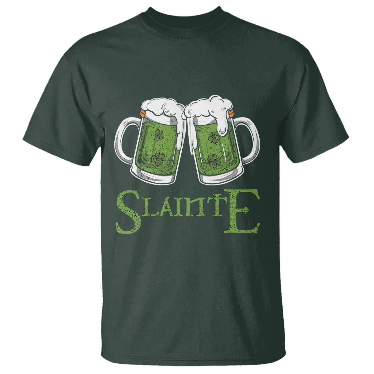 Funny Irish Beer Drinking T Shirt Slainte St Patrick's Day Shamrock Beer Mugs