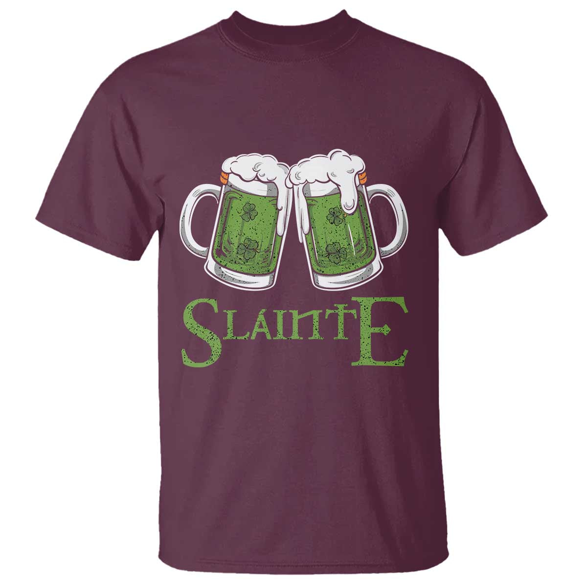 Funny Irish Beer Drinking T Shirt Slainte St Patrick's Day Shamrock Beer Mugs