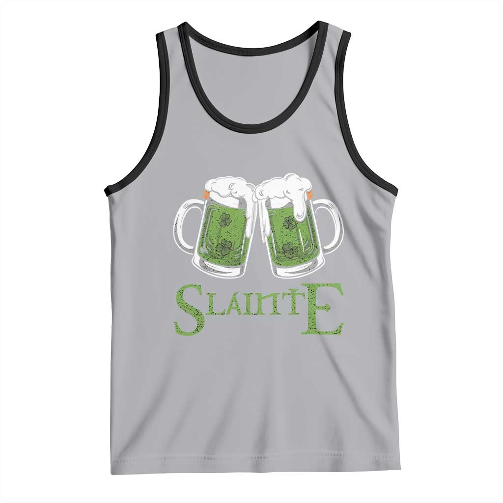 Funny Irish Beer Drinking Tank Top Slainte St Patrick's Day Shamrock Beer Mugs