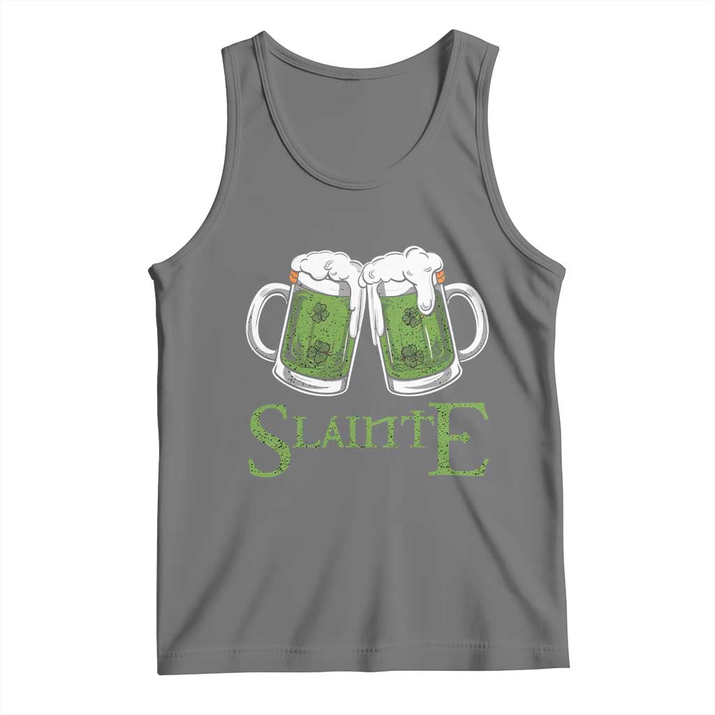 Funny Irish Beer Drinking Tank Top Slainte St Patrick's Day Shamrock Beer Mugs