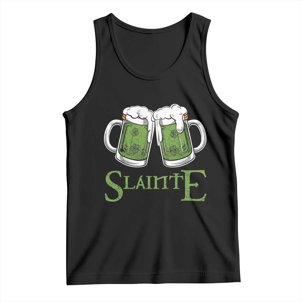 Funny Irish Beer Drinking Tank Top Slainte St Patrick's Day Shamrock Beer Mugs