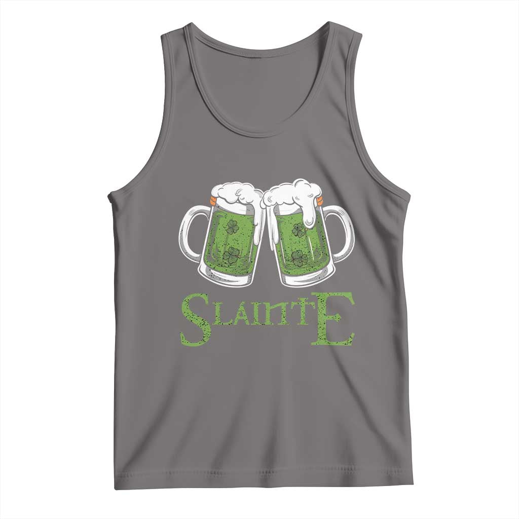 Funny Irish Beer Drinking Tank Top Slainte St Patrick's Day Shamrock Beer Mugs