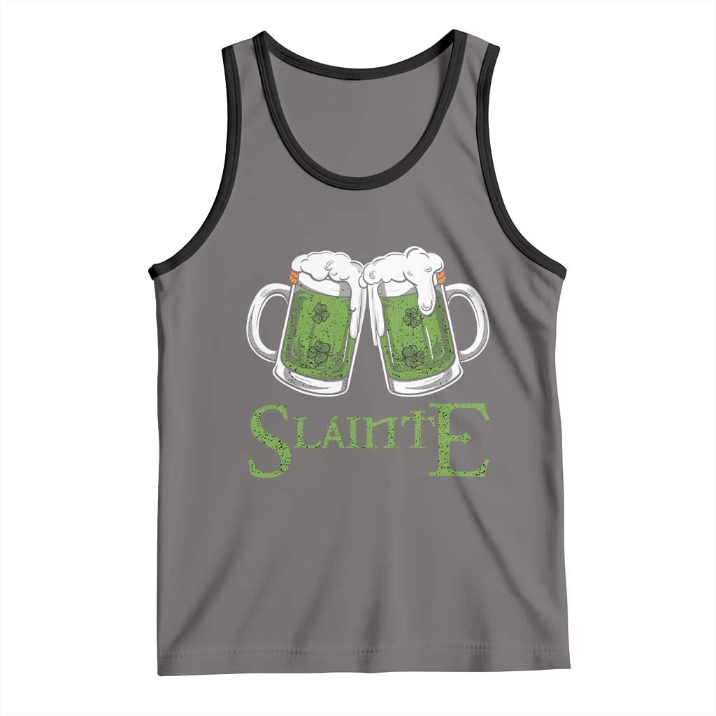 Funny Irish Beer Drinking Tank Top Slainte St Patrick's Day Shamrock Beer Mugs