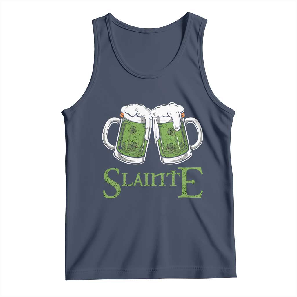 Funny Irish Beer Drinking Tank Top Slainte St Patrick's Day Shamrock Beer Mugs