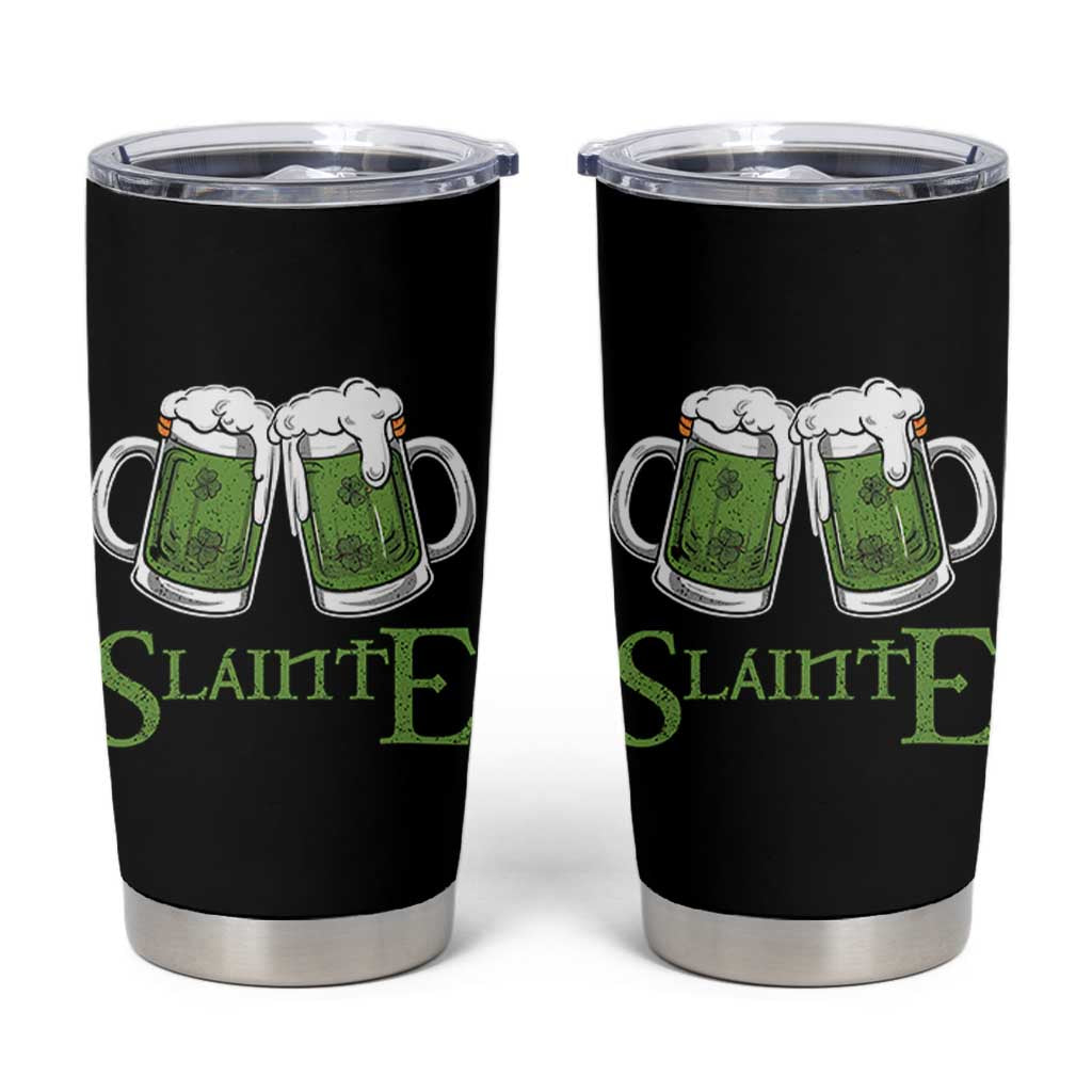 Funny Irish Beer Drinking Tumbler Cup Slainte St Patrick's Day Shamrock Beer Mugs - Wonder Print Shop