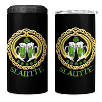 Funny Irish Beer Drinking St Patrick's Day Slainte 4 in 1 Can Cooler Tumbler Claddagh Ring Celtic Shamrock - Wonder Print Shop
