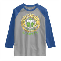 Funny Irish Beer Drinking St Patrick's Day Slainte Raglan Shirt Claddagh Ring Celtic Shamrock