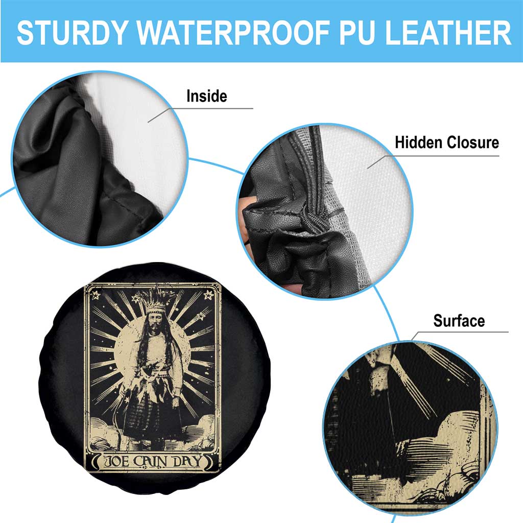 Funny Joe Cain Mardi Gras Spare Tire Cover Vintage Tarot Card