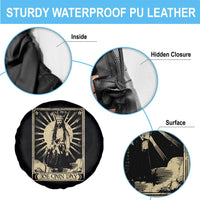 Funny Joe Cain Mardi Gras Spare Tire Cover Vintage Tarot Card