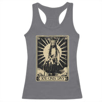 Funny Joe Cain Mardi Gras Racerback Tank Top Vintage Tarot Card