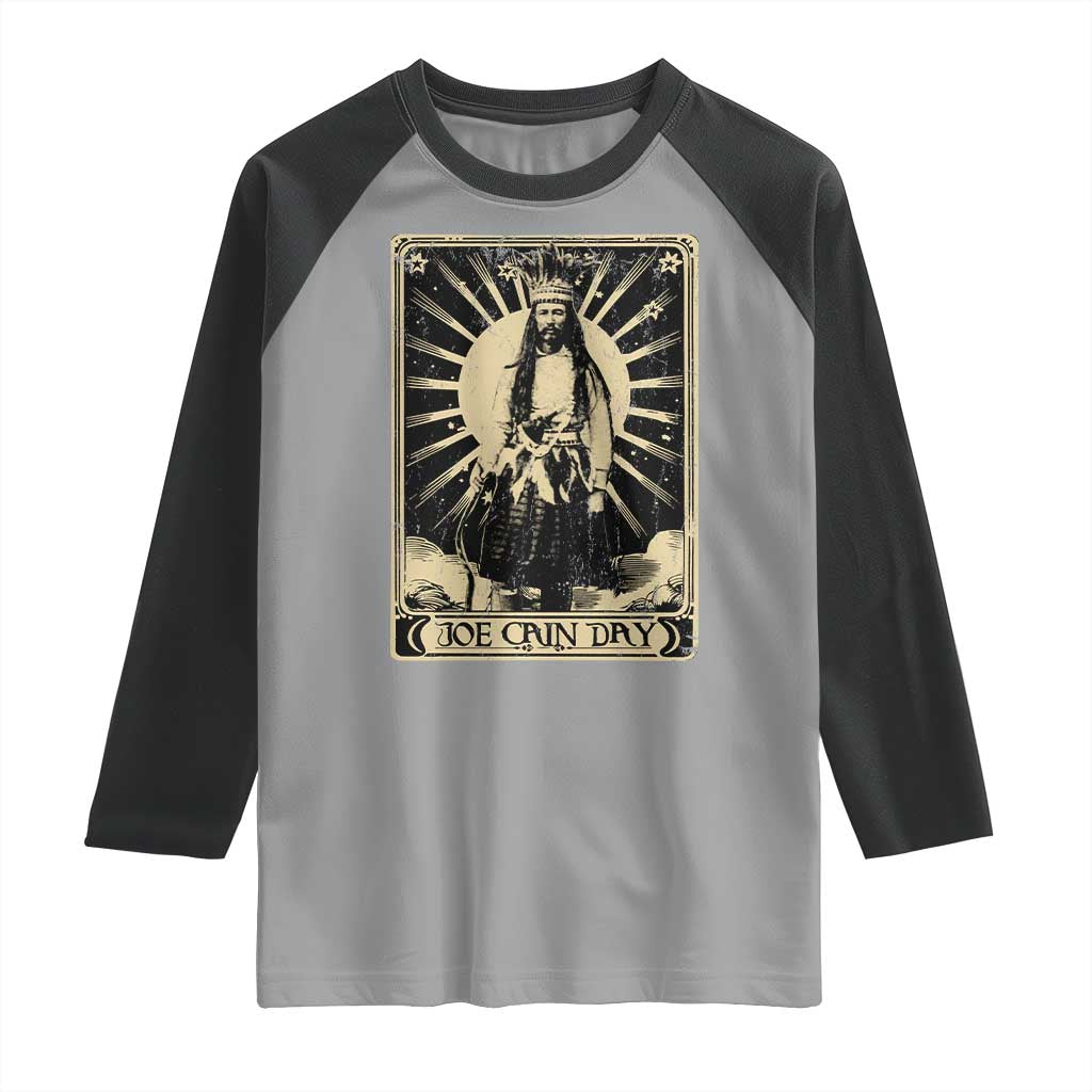 Funny Joe Cain Mardi Gras Raglan Shirt Vintage Tarot Card