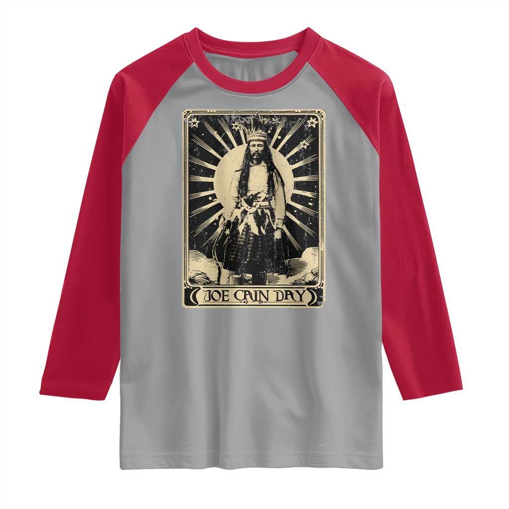 Funny Joe Cain Mardi Gras Raglan Shirt Vintage Tarot Card