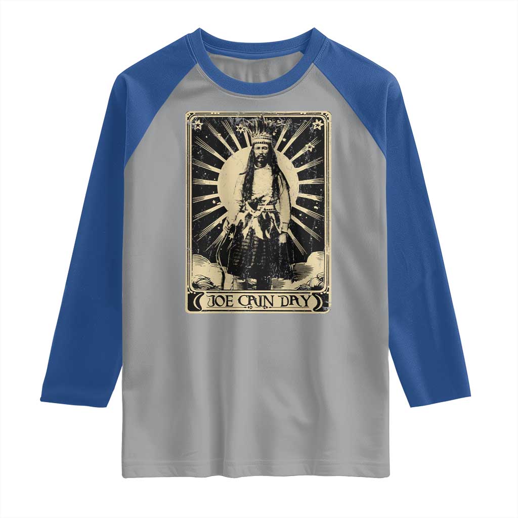 Funny Joe Cain Mardi Gras Raglan Shirt Vintage Tarot Card