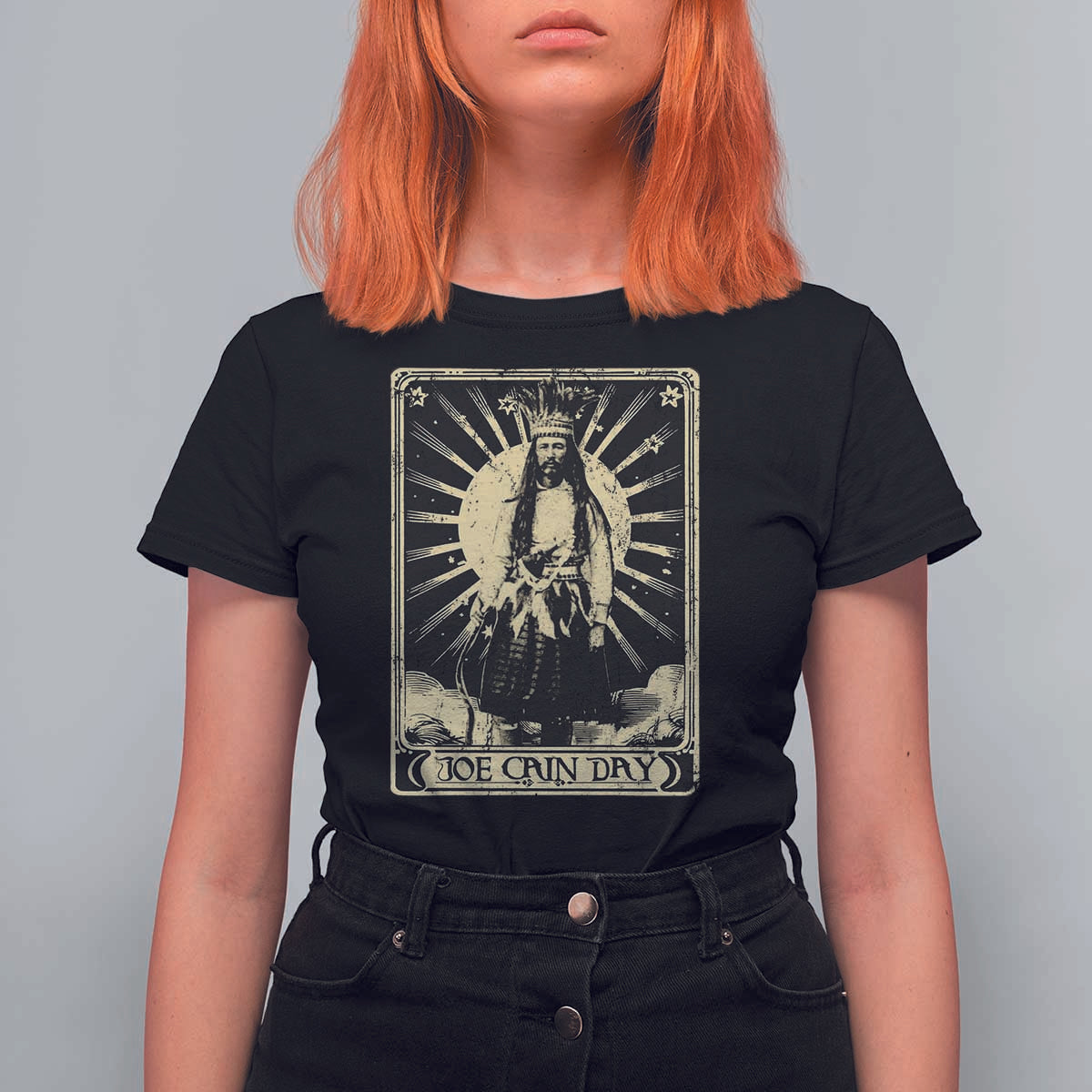 Funny Joe Cain Mardi Gras T Shirt For Women Vintage Tarot Card