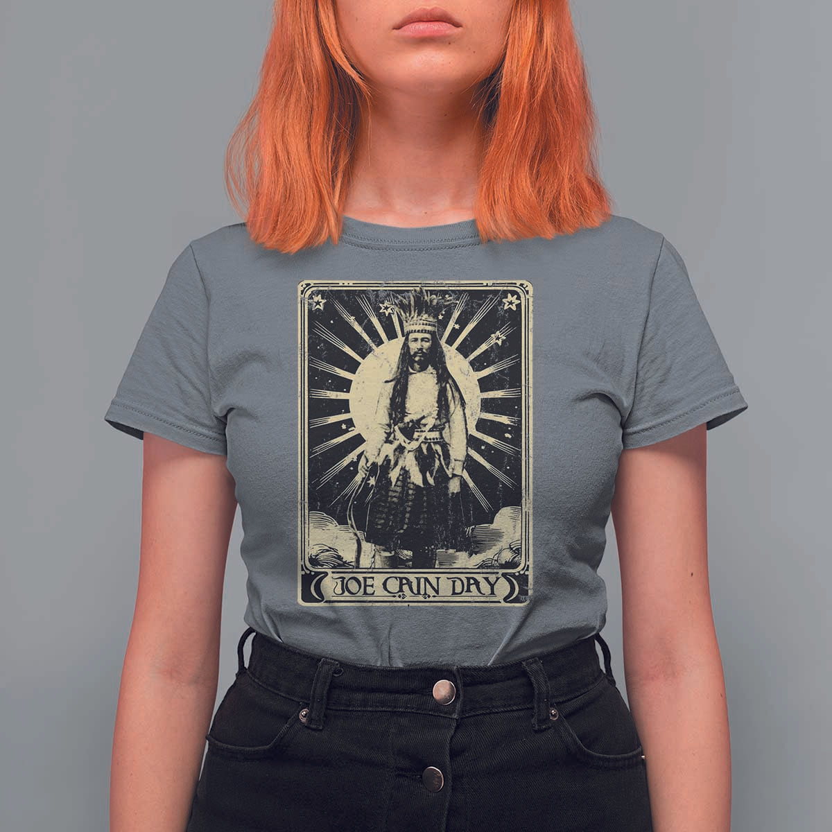 Funny Joe Cain Mardi Gras T Shirt For Women Vintage Tarot Card