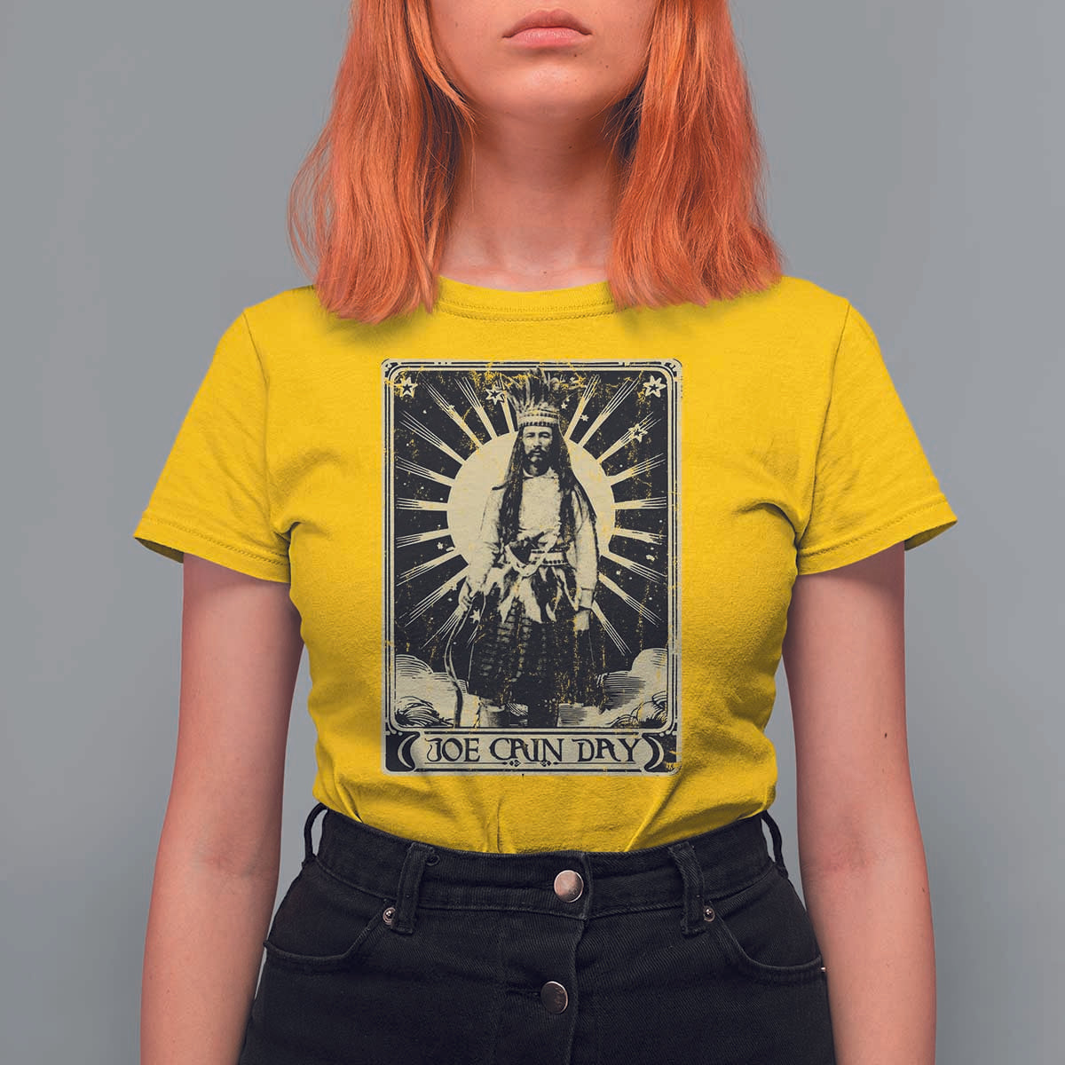 Funny Joe Cain Mardi Gras T Shirt For Women Vintage Tarot Card