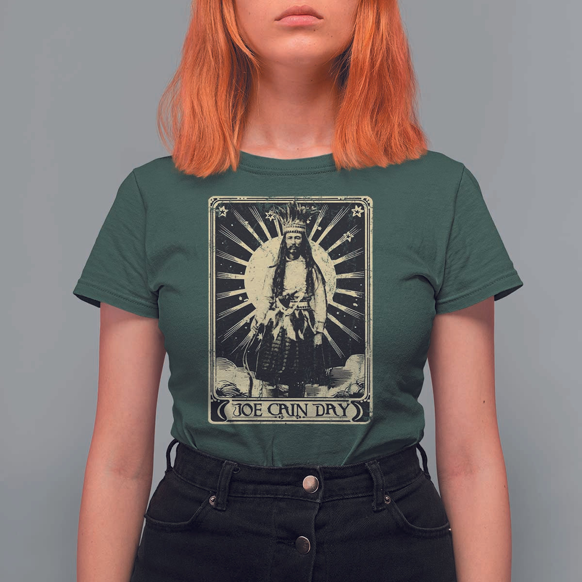 Funny Joe Cain Mardi Gras T Shirt For Women Vintage Tarot Card