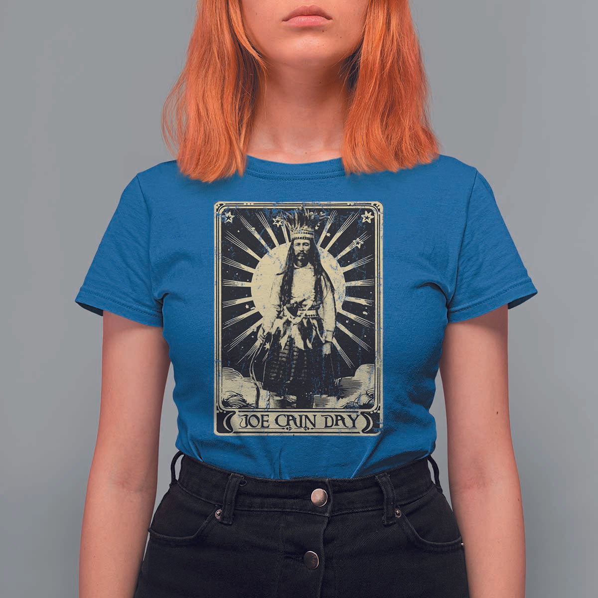 Funny Joe Cain Mardi Gras T Shirt For Women Vintage Tarot Card